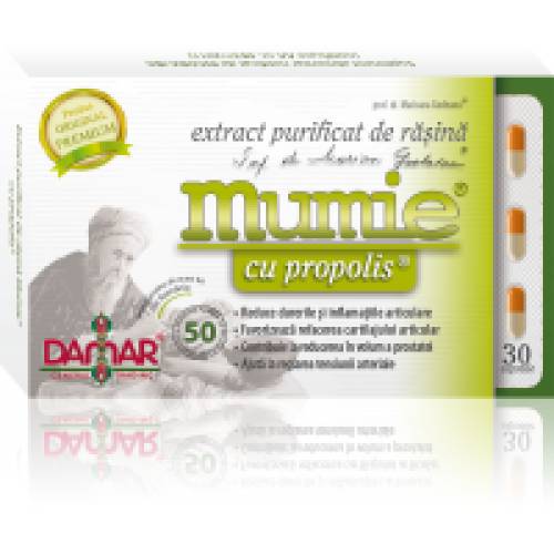Extract purificat de rasina mumie cu propolis-capsule 30cps DAMAR