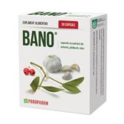 Capsule bano cu extract de usturoi, paducel si vasc 30cps PARAPHARM
