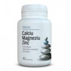 Calciu magneziu zinc 40cpr ALEVIA