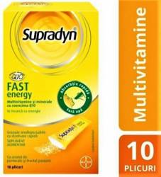 Supradyn Fast Energy Multivitamine si Coenzima Q10 - 10 plicuri