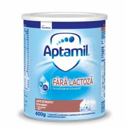 Lapte praf Aptamil Fara lactoza, 400g, de la nastere 0luni+