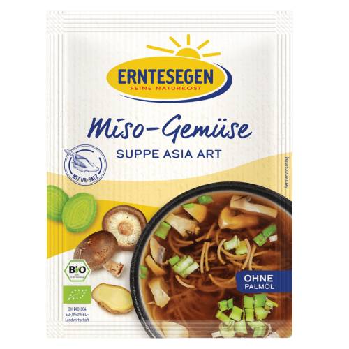 Supa de legume MISO in stil asiatic, eco-bio, 37g, Erntesegen