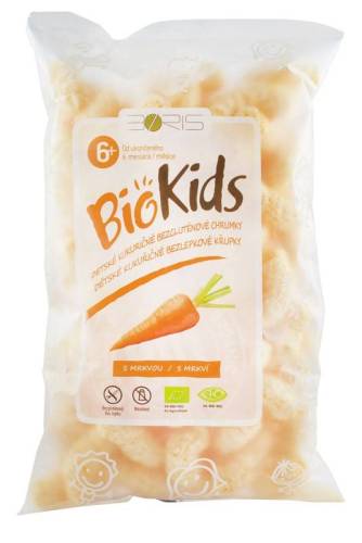 Pufuleti BIO cu morcovi, 55 g, BioKids