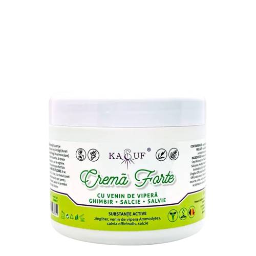 Crema Forte cu Venin de Vipera, Ghimbir, Salcie, Salvie 500 ml, KASUF