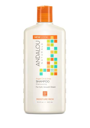 Sampon cu ulei de argan par uscat - Argan Oil  Shea Moisture Rich shampoo, 340 ml, Andalou - SECOM