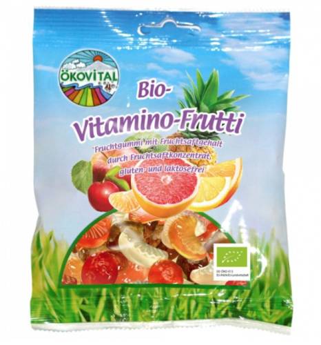 Jeleuri cu fructe si vitamine, fara gluten, eco-bio, 100g - Okovital