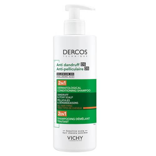 Vichy Dercos 2 in 1 Sampon si Balsam anti-matreata pentru toate tipurile de par 390 ml