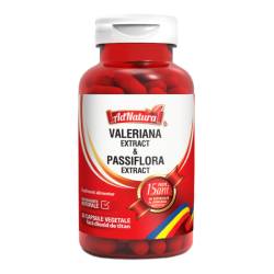 Valeriana + Passiflora, 30 capsule, AdNatura