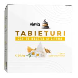 Ceai de musetel si citrice Tabieturi, 12 plicuri, Alevia