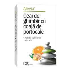 Ceai cu ghimbir si portocale, 20 plicuri, Alevia
