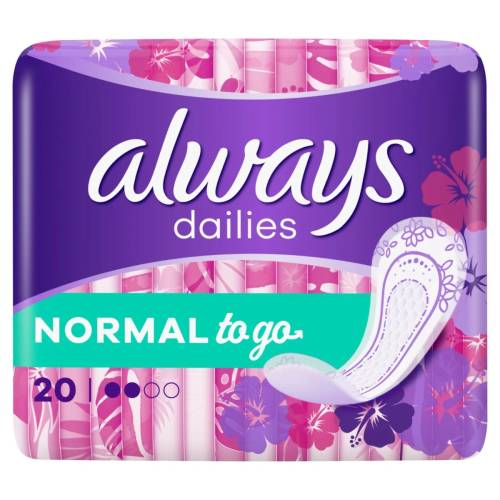 Absorbante Dailies Normal To Go, 20 bucati, Always