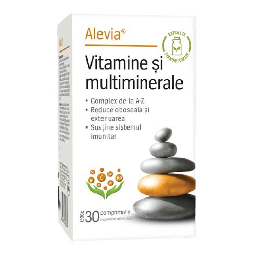 Vitamine si Multiminerale, 30 comprimate, Alevia
