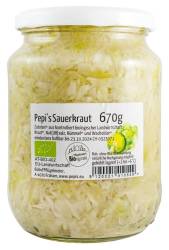 Varza murata - reteta traditionala - borcan sticla, eco-bio, 670 g, Pepi`s Sauerkraut