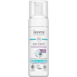 Spuma demachianta cu aloe vera si ulei de migdale, basis sensitiv, eco-bio, 150 ml, Lavera