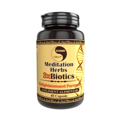 Meditation Herbs 3XBiotics, sustine rezistenta la stres, 40 capsule, Medica - Pro Natura