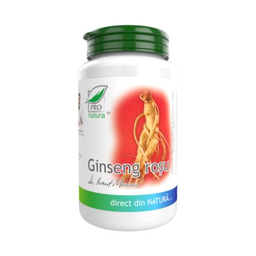 Ginseng Rosu, cu actiune tonica, adaptogena, 60 capsule, Medica -Pro Natura
