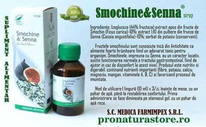 Sirop Smochine si Senna, fara zahar, 100 ml, Medica - Pro Natura
