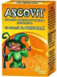 Ascovit 100mg cu aroma de portocale - 60 comprimate masticabile