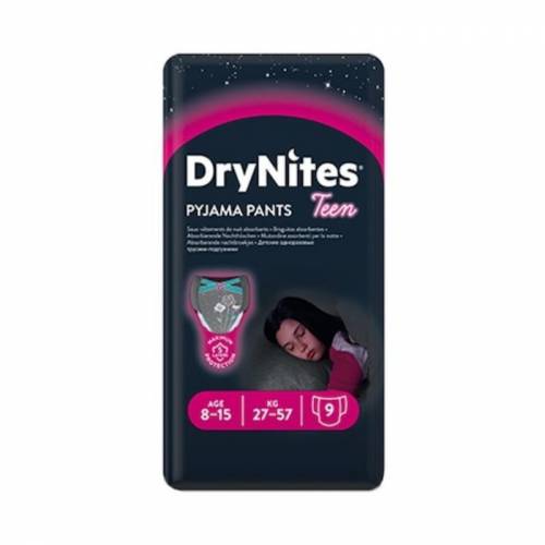 HUGGIES DryNites chiloti absorbanti 27-57 kg, fetite 8-15 ani, 9 bucati