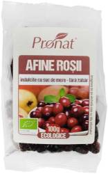 Afine rosii - indulcite cu suc de mere, eco-bio, 100g, Pronat