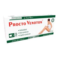Procto Venoton, sustine sanatatea vaselor sanguine, 30 capsule, Medica - Pro Natura
