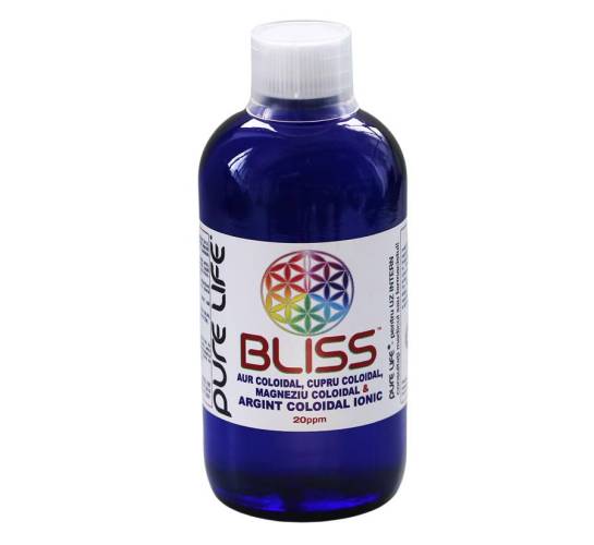 Aur, cupru, magneziu si argint Coloidal 20ppm, Bliss, 480ml - Agnes Itara