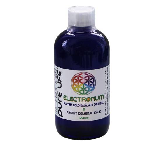 Aur, platina si argint Coloidal 20ppm, Electronum, 240ml - Agnes Itara
