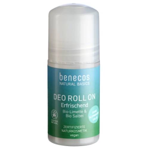 Deodorant Roll-on cu lime si salvie, fara aluminiu, eco-bio, 50 ml, Benecos