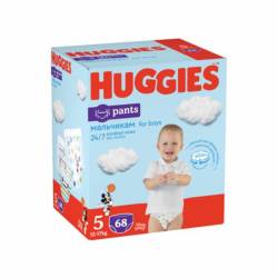 Scutece Pants Boy Nr. 5, 12 -17 kg, 68 bucati, Huggies