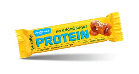 Baton proteic cu caramel sarat fara gluten si fara zahar, 40g, Maxsport