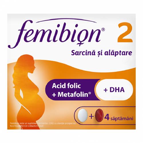 Femibion 2 sarcina si alaptare, 28 comprimate + 28 capsule, Dr. Reddys