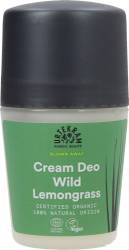 Deodorant Roll-on crema, fara aluminiu, cu lemongrass salbatic, eco-bio, 50 ml, Urtekram