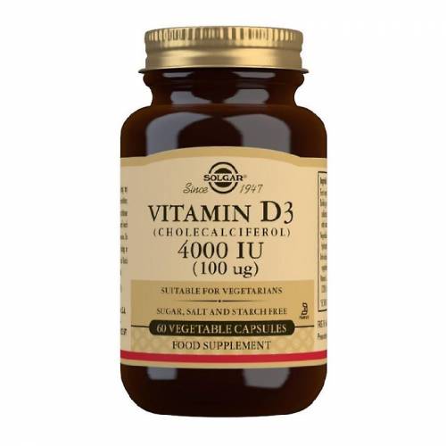 Vitamin D3 4000 UI, 60 capsule, Solgar