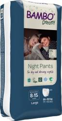 Scutece chilot pentru copii Dreamy Night Pants 4-7 ani pentru 15-35kg, 10 bucati, Bambo Nature
