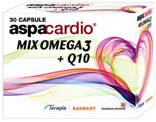 Aspacardio Mix Omega-3 si coenzima Q10 - 30 capsule Terapia