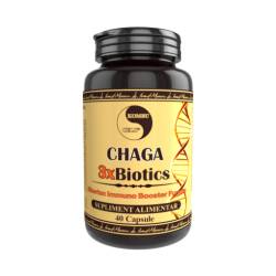 Chaga 3 X Biotics, antioxidant si antiinflamator, 40 capsule, Medica - Pro Natura