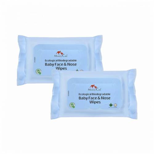 Pachet servetele umede biodegradabile pentru fata si nas, 2 * 24 bucati, Mommy Care