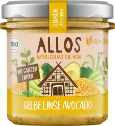 Crema tartinabila cu linte galbena si avocado, eco-bio, 135 g, Allos