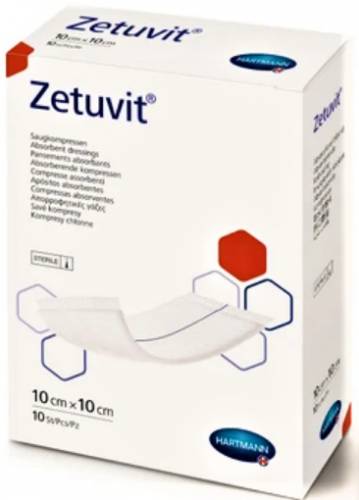 hartmann zetuvit comprese sterile 10/10cm ctx25 buc