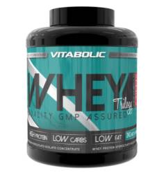 Whey Trilogy Standard cu aroma de Capsuni, 2kg, Vitabolic