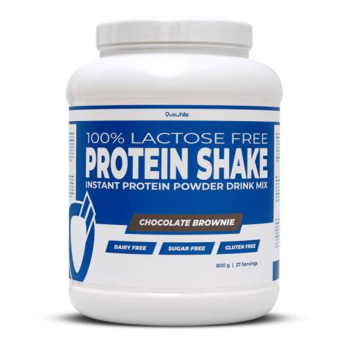 Proteina din albus de ou cu aroma de Brownie cu ciocolata, 800g, Ovowhite