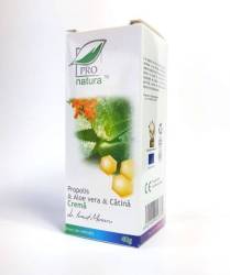 Crema cu propolis, aloe vera si catina, 40 g, Medica - Pro Natura