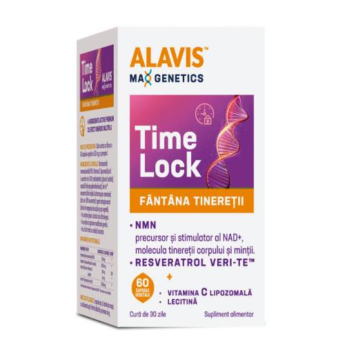 Max Genetics NMN TimeLock, 60 capsule vegetale, Alavis Maxima