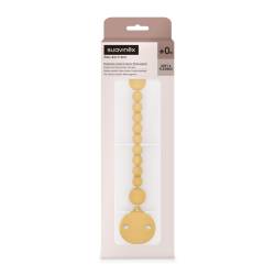 Lantisor cu clips pentru suzeta Colour Essence, Galben, 1 bucata, Suavinex