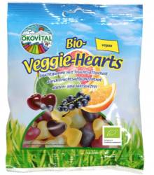 Jeleuri bio inimioare cu fructe, eco-bio, 100g - Okovital