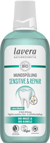 Apa de gura sensitive si reparare, cu menta si musetel, eco-bio, 400 ml, Lavera