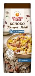 Musli fara gluten cu ciocolata, eco-bio, 250 g, Hammer Muhle