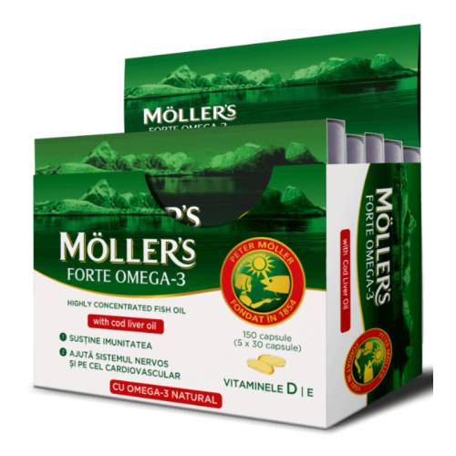 Omega 3 Forte, 150 capsule, Moller's