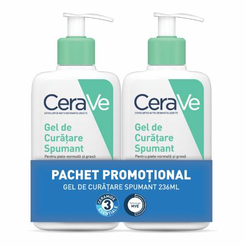 Pachet Gel curatare spumant, 2*236 ml, CeraVe