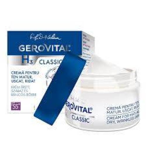 Crema pentru ten matur, uscat si ridat, 50ml - Gerovital H3 Classic